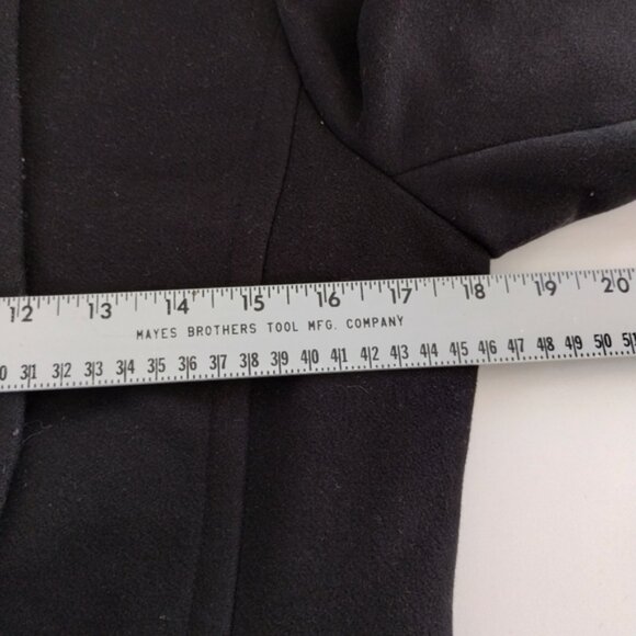 T. Babaton Virgin Wool Coat Small Black Classic Office Winter Coquette Neutral - Picture 7 of 13